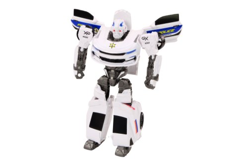 Auto-Robot 2w1 Transformacja Samochód Policyjny Biały LEAN Toys