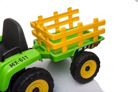 Traktor na Akumulator z Przyczepą XMX611 Zielony LEAN CARS