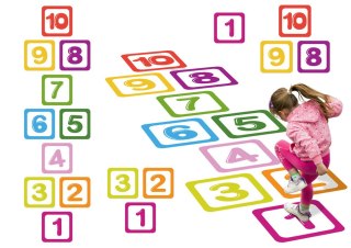 Naklejki Podłogowe Liczby Edukacyjne Do Gry w Klasy LEAN TOYS