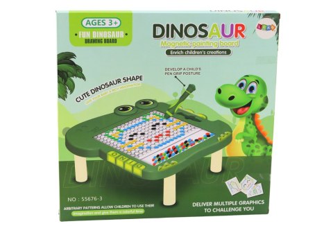 Tablica Magnetyczna Edukacyjna Dinozaur Pad Układanka Zielona LEAN Toys