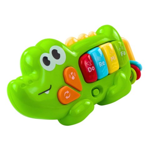 Muzyczne Pianinko Interaktywne Dla Malucha Krokodyl Koraliki Zielony LEAN Toys