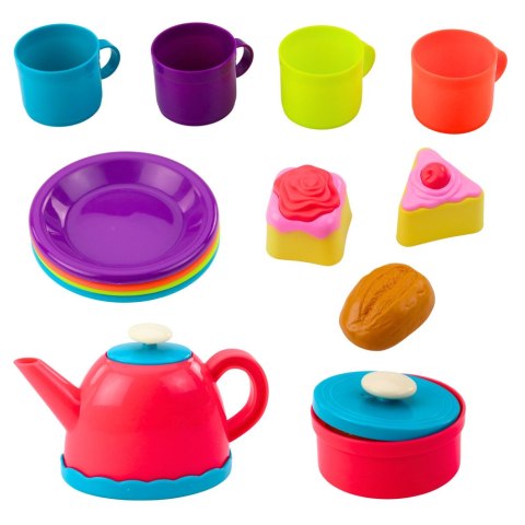 Zestaw Do Herbaty w Koszyku Filiżanki Talerzyki Słodkości 23 el. LEAN Toys