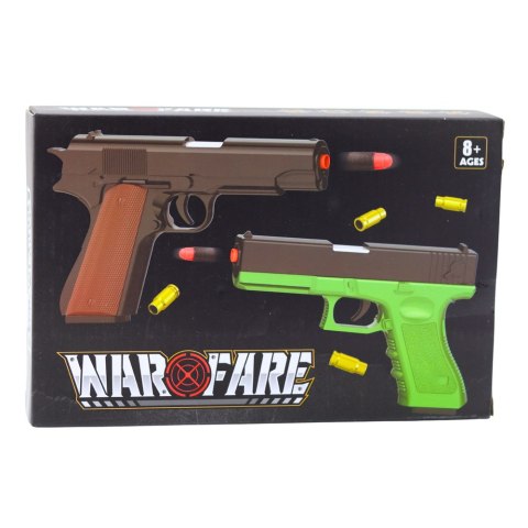 Pistolet Zabawkowy Naboje Piankowe Amunicja Łuski Biały LEAN Toys