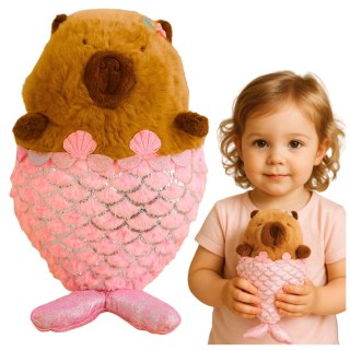 Pluszowa Maskotka Przytulanka Kapibara Syrenka Różowa 28cm LEAN Toys