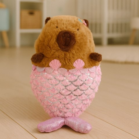 Pluszowa Maskotka Przytulanka Kapibara Syrenka Różowa 28cm LEAN Toys
