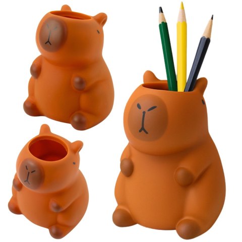 Pojemnik Na Długopisy Kapibara Figurka Organizer Brązowa 10 x7 cm LEAN