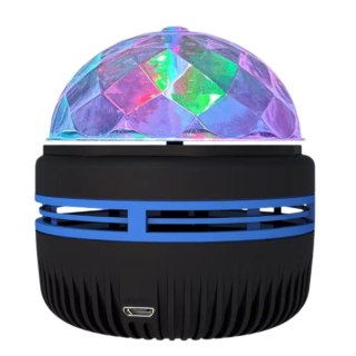 Projektor Kula Lampka Nocna Kolorowe Światła LED Pilot 360° LEAN