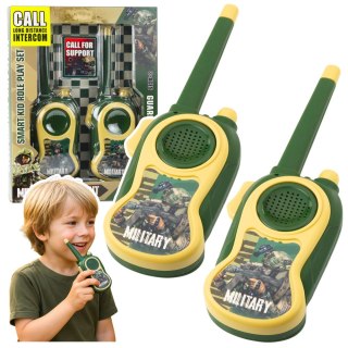 Walkie Talkie Krótkofalówki Militarne Wojskowe Dla Dzieci 300m LEAN Toys