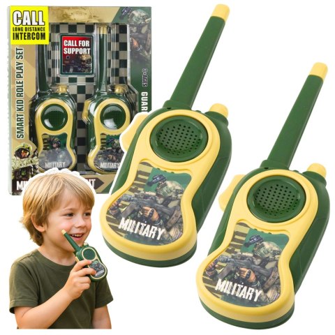 Walkie Talkie Krótkofalówki Militarne Wojskowe Dla Dzieci 300m LEAN Toys