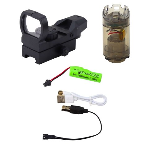 Elektryczny Pistolet Na Wodę M416 Podświetlany Celownik 450 ml 8-10 m LEAN Toys