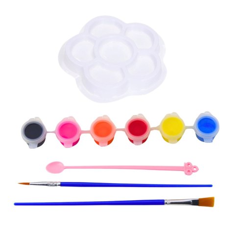 Zestaw Kreatywny Miska Dla Do Malowania Farbki Pędzelki DIY 6 el. LEAN Toys