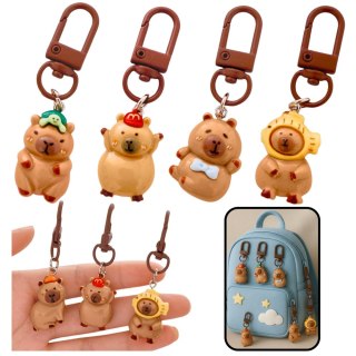 Zestaw Mini Breloczki Kapibara Figurki Ozdoby Do Kluczy 4 szt. LEAN TOYS