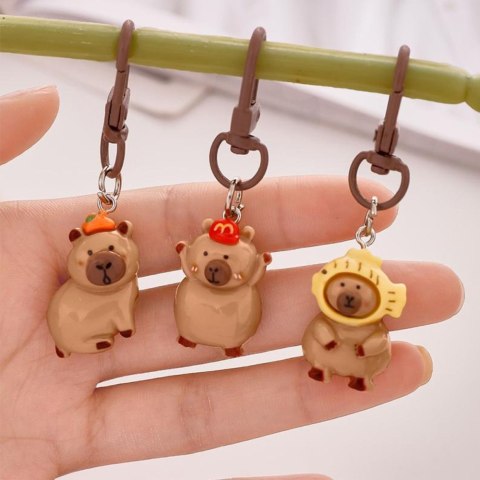 Zestaw Mini Breloczki Kapibara Figurki Ozdoby Do Kluczy 4 szt. LEAN TOYS