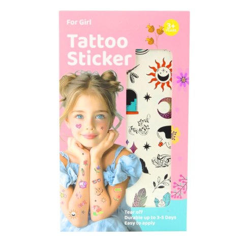 Zestaw Tatuaże Zmywalne Dla Dzieci Wzory Kwiaty 60 Wzorów LEAN TOYS