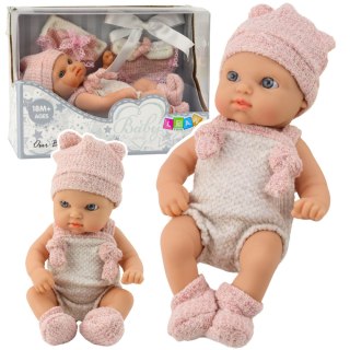 Lalka Bobas Niemowlak Różowe Ubranko Czapeczka Śliniaczek 18 cm LEAN Toys