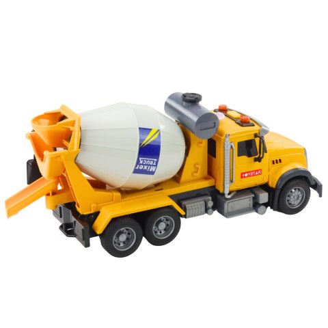 Ciężarówka Betoniarka Obrotowy Bęben Światła Dźwięki Żółta LEAN Toys