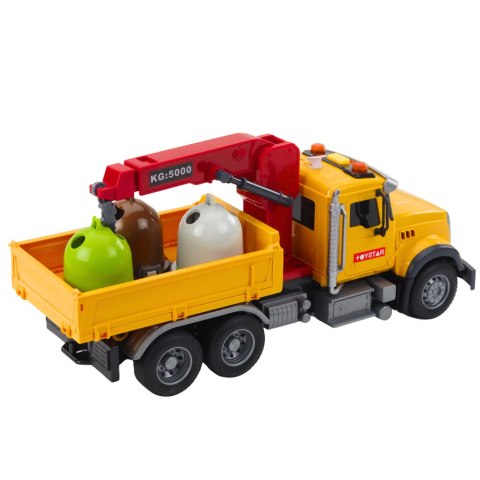 Ciężarówka Do Sortowania Śmieci Pojemniki Na Odpady Światła Dźwięki LEAN Toys