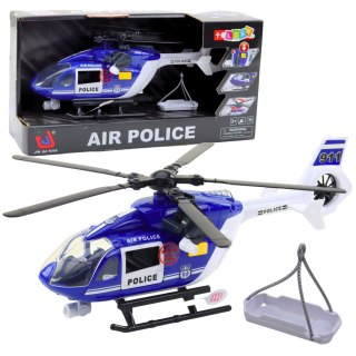 Helikopter Policyjny Hak Nosze Światła Dźwięki 1:14 LEAN Toys