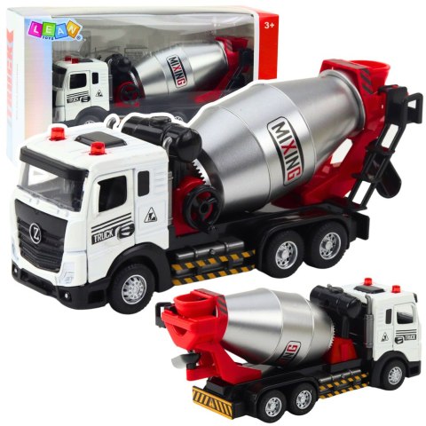 Betoniarka Pojazd Budowlany Metalowa Kabina Obrotowy Bęben Światła Dźwięki LEAN Toys