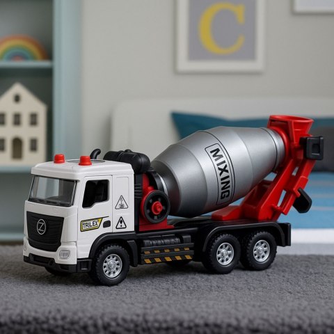Betoniarka Pojazd Budowlany Metalowa Kabina Obrotowy Bęben Światła Dźwięki LEAN Toys
