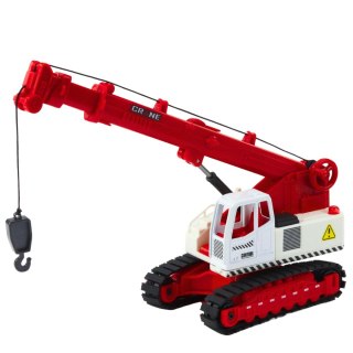Dźwig Gąsienicowy Obrotowa Kabina Regulacja Światła Dźwięki Metalowy LEAN Toys