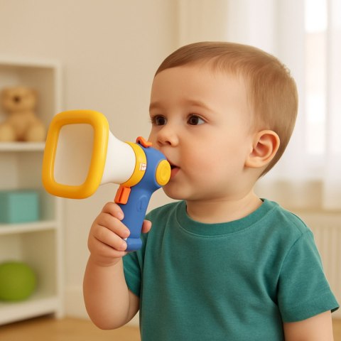 Megafon Dla Dzieci Zmiana Głosu Efekty Świetlne Niebieski LEAN Toys