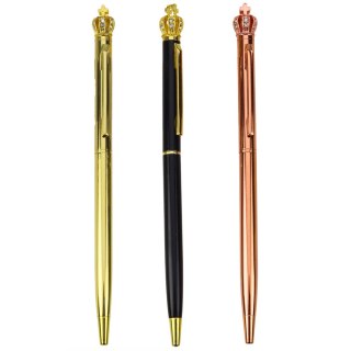 Długopis Metalowy Automatyczny Korona Niebieski Tusz 1.0mm LEAN Toys