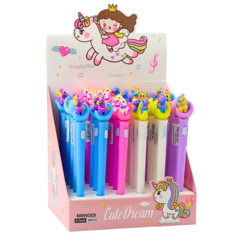 Długopis Świecący Jednorożec Na Księżycu Niebieski Tusz 0.7mm Mix LEAN