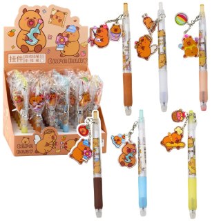 Długopis Żelowy Kapibara Brelok Niebieski Tusz 14,5cm Mix LEAN