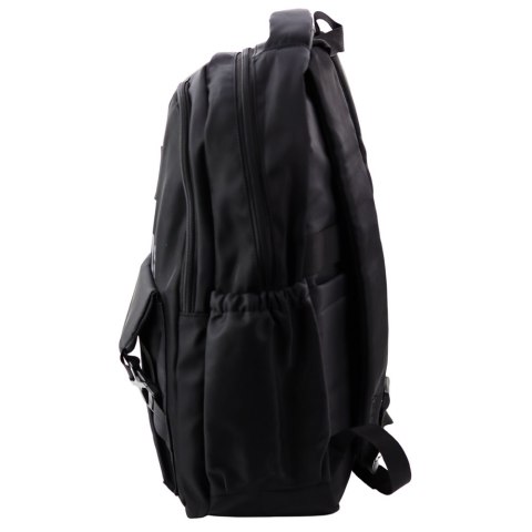 Plecak Miejski Szkolny 6 Kieszeni Back Up Czarny 23L 46cm LEAN