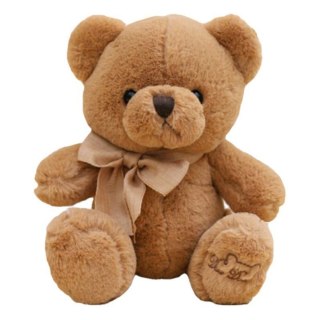 Pluszowa Maskotka Przytulanka Duży Miś Z Kokardką Brązowy 40cm LEAN Toys
