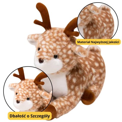 Pluszowa Maskotka Przytulanka Jelonek Brązowy W Centki 23cm LEAN Toys