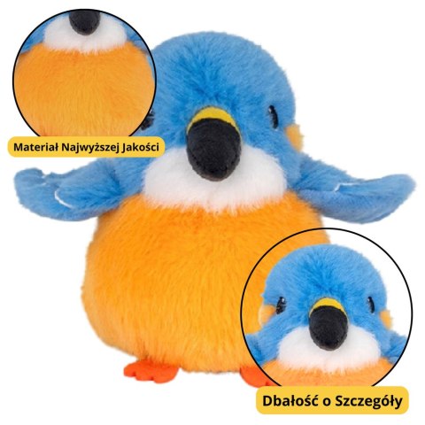 Pluszowa Maskotka Przytulanka Ptak Niebiesko Pomarańczowy 12cm LEAN Toys