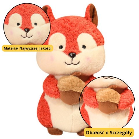 Pluszowa Maskotka Przytulanka Wiewiórka z Orzeszkiem 25cm LEAN Toys