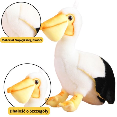 Pluszowy Pelikan Ptak Pluszak Maskotka Przytulanka 24cm LEAN Toys