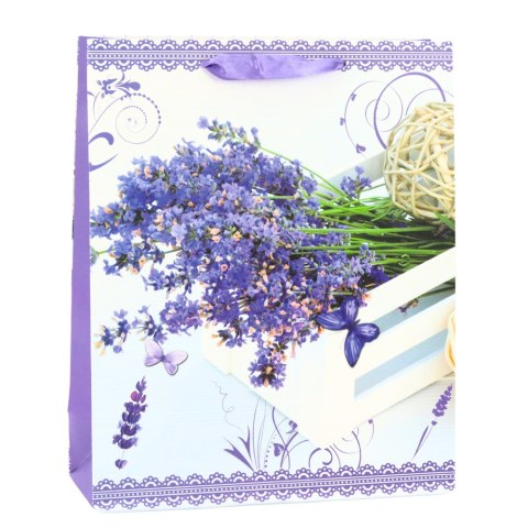 Torba Prezentowa Papierowa Lawenda 32 x 26 x 12 cm LEAN
