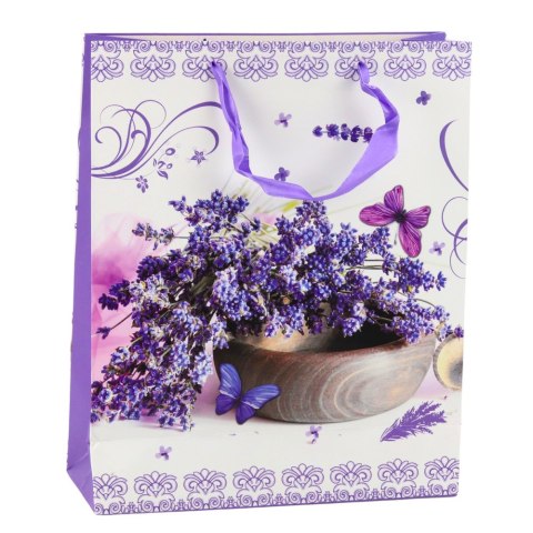 Torba Prezentowa Papierowa Lawenda 32 x 26 x 12 cm LEAN