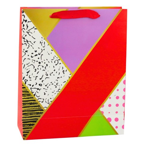 Torba Prezentowa Papierowa Wzory Geometryczne 32 x 26 x 12 cm LEAN