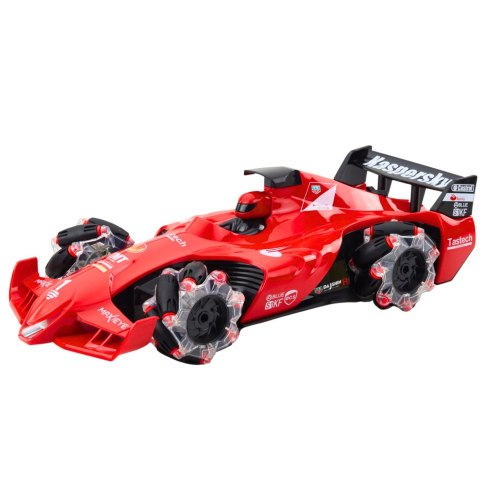 Auto Sportowe Wyścigówka Zdalnie Sterowana RC Efekt Dymu 2.4G Czerwona LEAN Toys