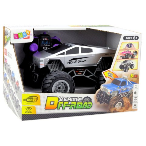 Auto Terenowe Off-Road RC Zdalnie Sterowane Srebrne 1:16 LEAN Toys