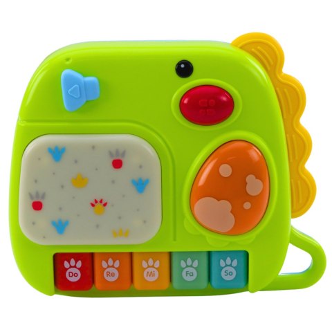 Interaktywne Pianinko Dla Malucha Dinozaur Zielony LEAN Toys