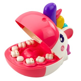 Jednorożec Dentysta Zestaw Edukacyjny Lekarz Stomatolog Różowy LEAN Toys