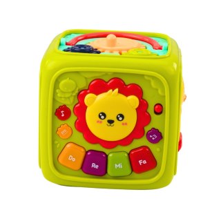 Kostka Edukacyjna Interaktywna Dla Malucha Lew Zielona LEAN Toys