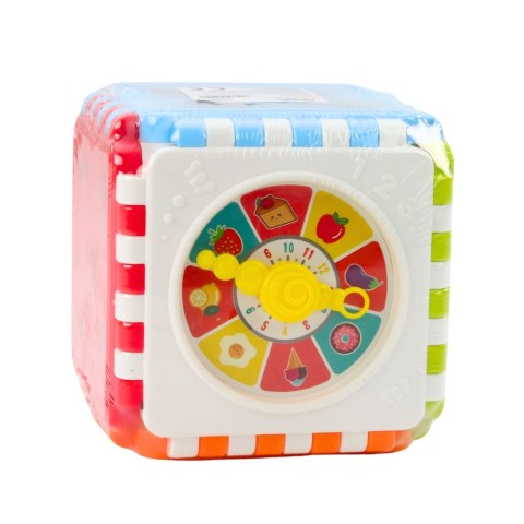 Kostka Edukacyjna Sorter Cyferki Wzory Zegar Kolorowa LEAN Toys