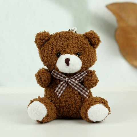 Miś Pluszowy Brelok Zawieszka Ozdoba Brązowy 8cm LEAN Toys
