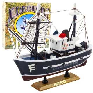 Model Kolekcjonerski Dekoracyjny Statek Kuter Rybacki Flying Lady 24x23cm LEAN Toys