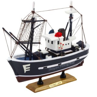 Model Kolekcjonerski Dekoracyjny Statek Kuter Rybacki Flying Lady 24x23cm LEAN Toys