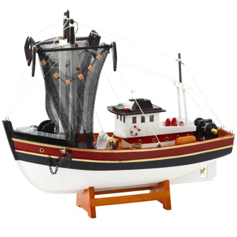 Model Kolekcjonerski Dekoracyjny Statek Kuter Rybacki Sieć Połowowa 38x31cm LEAN Toys