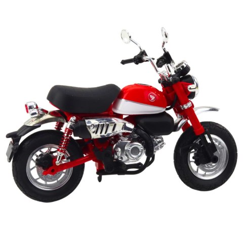 Motocykl Retro Klasyczny Metalowy Światła Czerwony 1:12 LEAN Toys