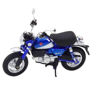 Motocykl Retro Klasyczny Metalowy Światła Niebieski 1:12 LEAN Toys